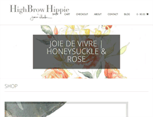 Tablet Screenshot of highbrowhippie.net